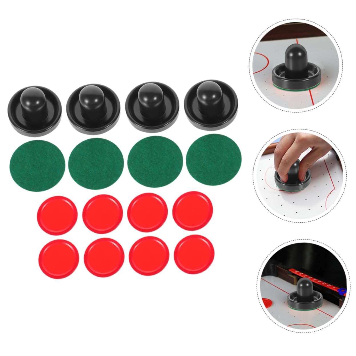 BESTonZON 2 Set Ice Hockey Board Game Accessories Black Hockey Pusher Goalies for