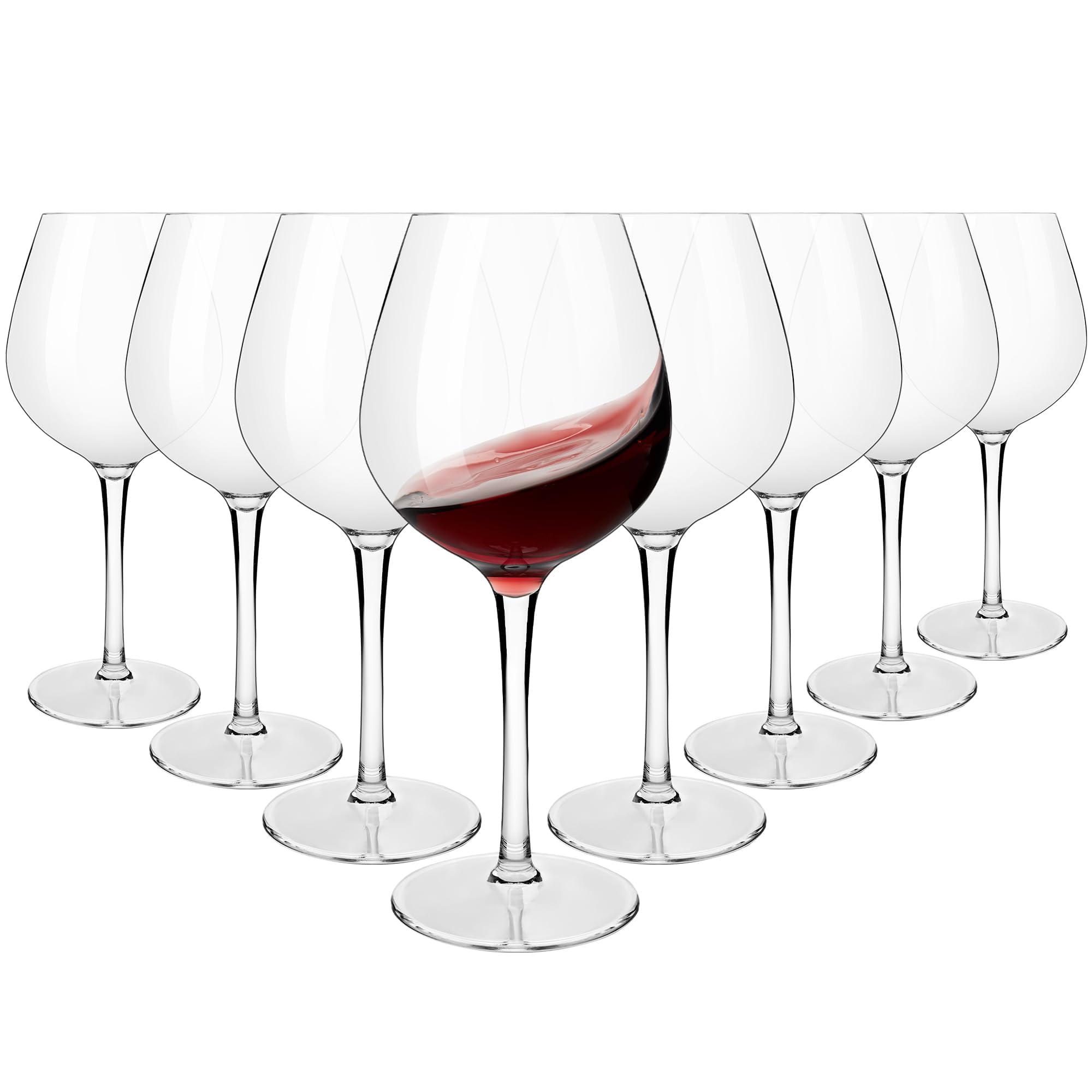Copas de Vino Flotantes para Piscina Copas de Vino para Piscina de Plástico Tritan Irrompible Con Tallo - Juego de 8 480ml - Apto para Lavavajillas