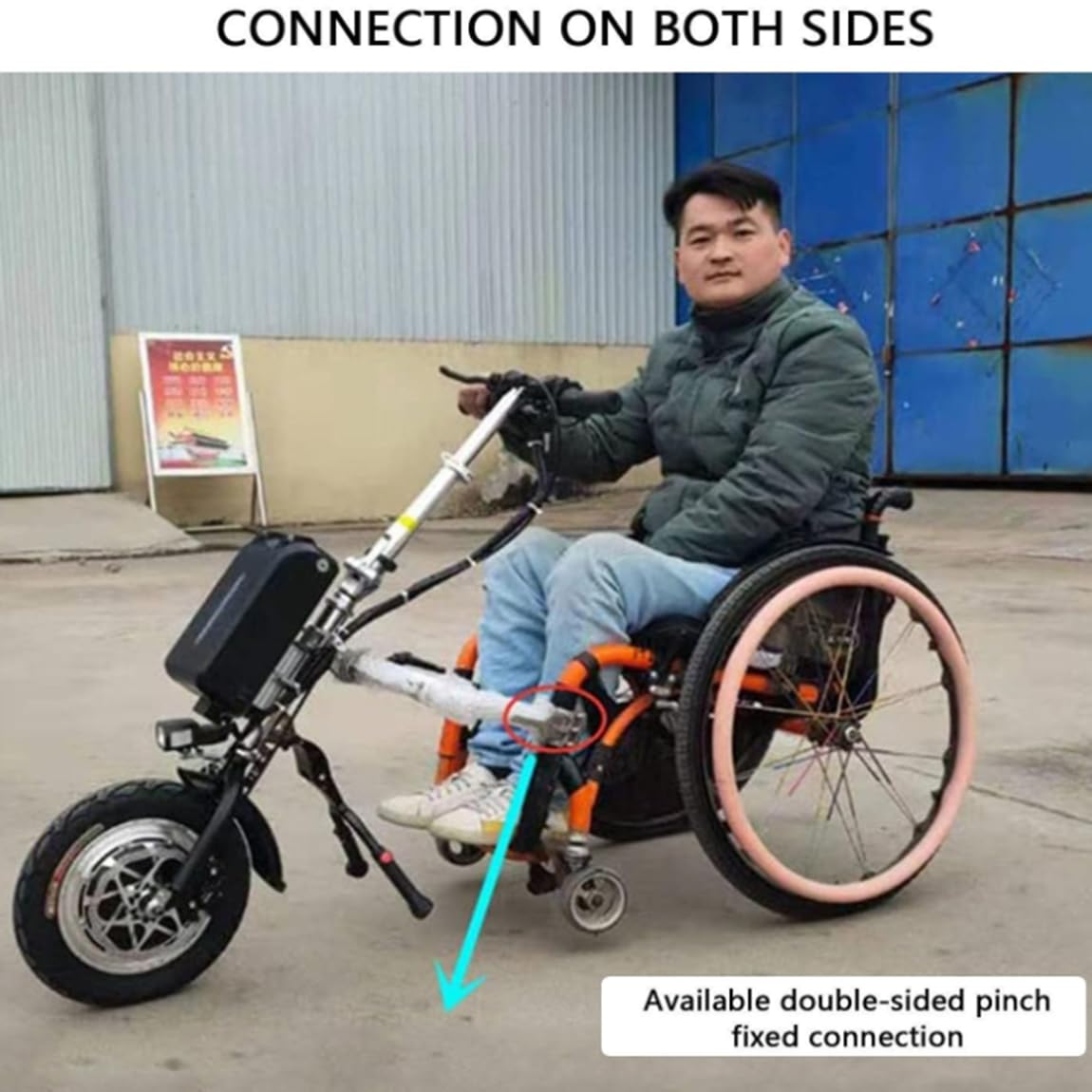 Kit de conversión de accesorios eléctricos para silla de ruedas, luz frontal LED, resistencia de 90 km, ciclo de mano ajustable de 3 velocidades para una mayor movilidad