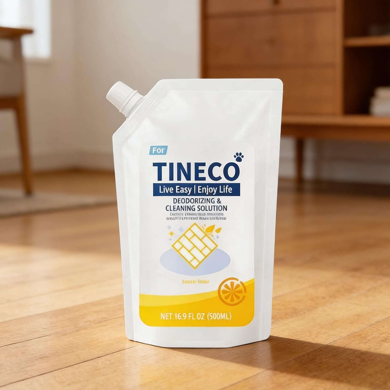 Limpiador De Suelos Con Aroma A Naranja 500 Ml (16,9 Oz Fl). Compatible Para Tineco. Gama Completa De Soluciones De Limpieza(4 bag)