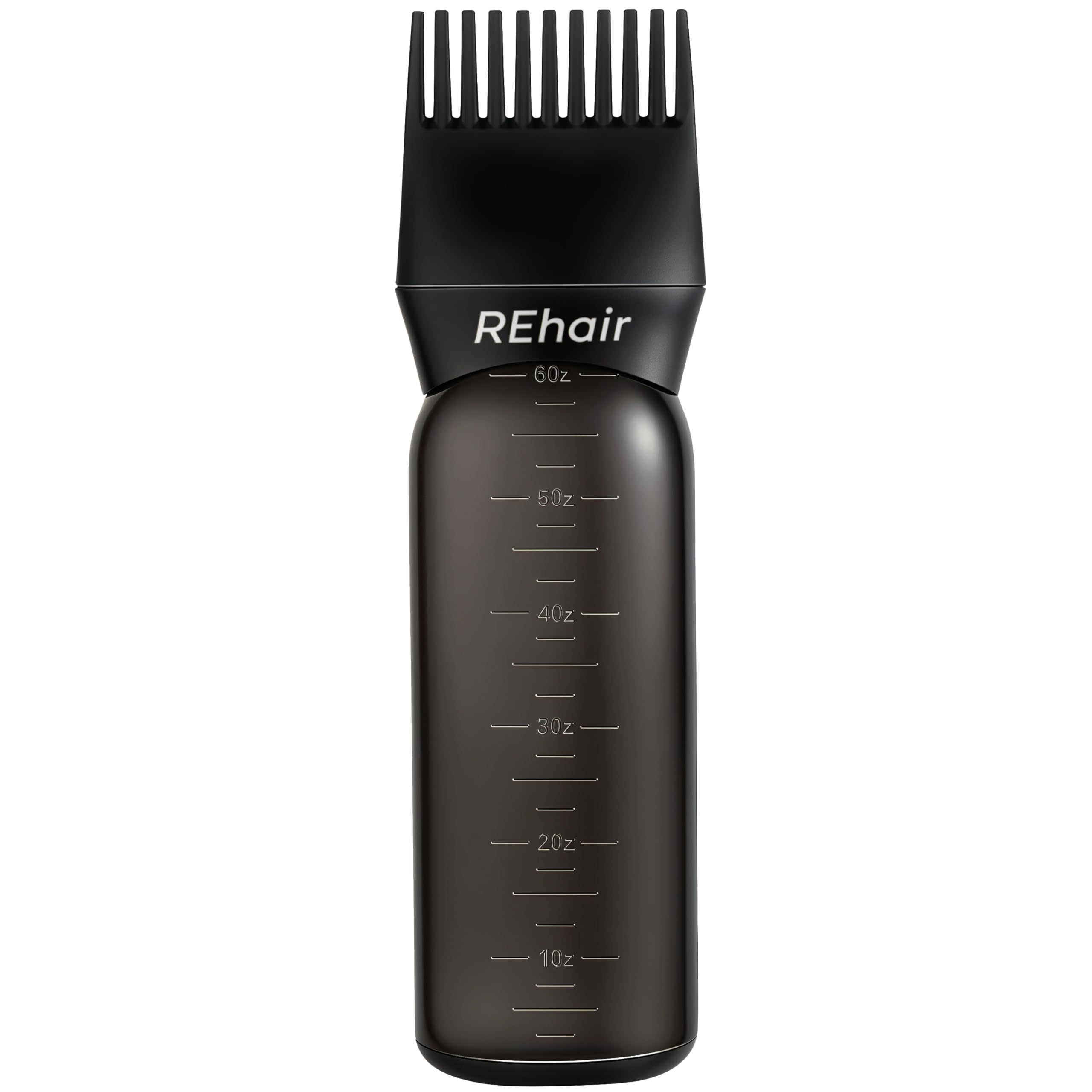 rehair Plastic - Hair Oil Applicator Comb With Bottle (Black) (Black), 180 ml-picture-54