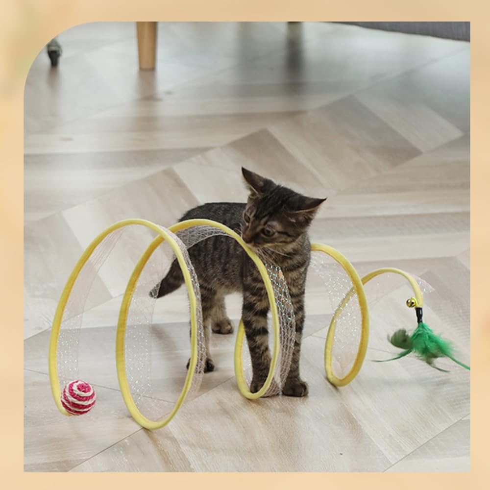 100 Juguetes De Resorte Para Gatos, Colores Variados, Plástico Flexible, Juguete Interactivo Saltarín