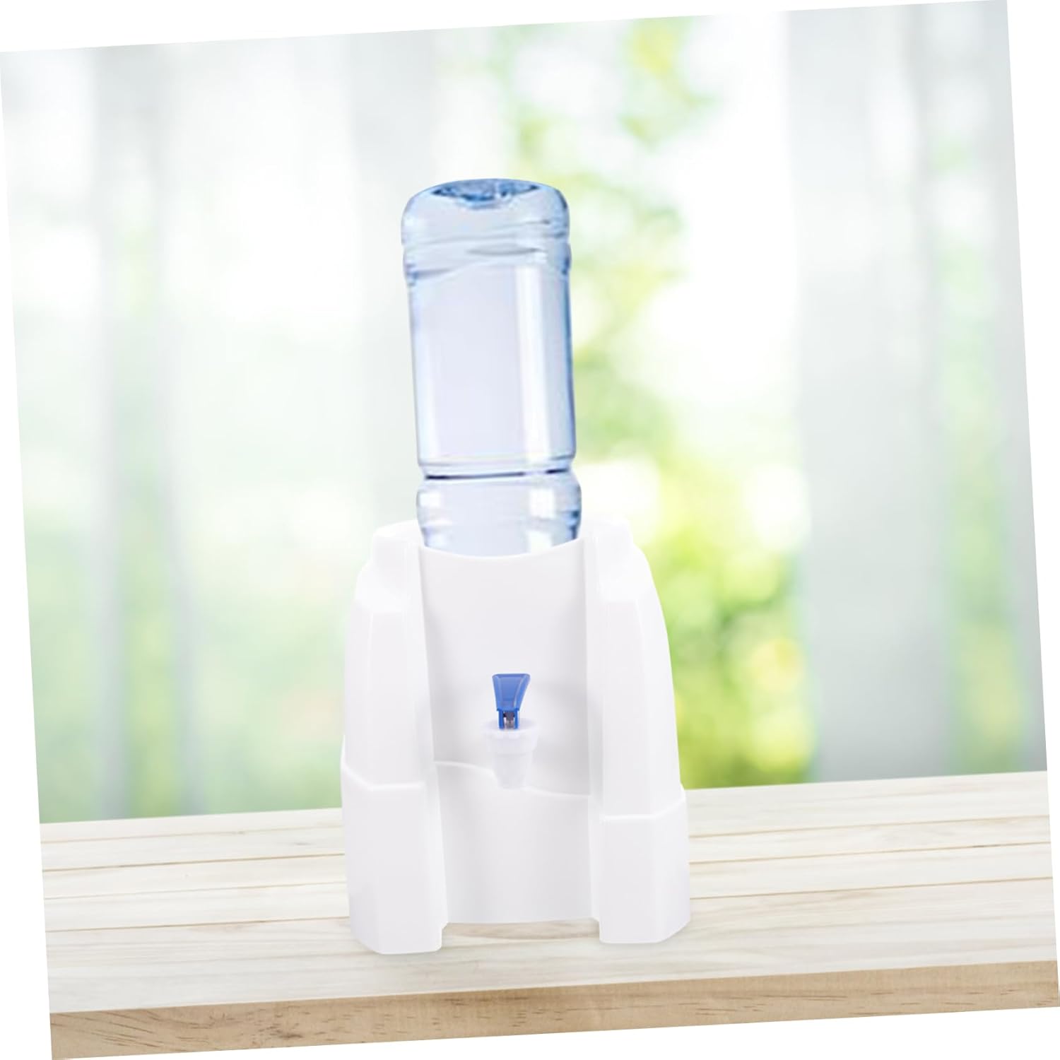 TEHAUX Mini Water Dispenser Bottle Holder Portable Water Cooler Faucet Desk for Office Space-Saving Design
