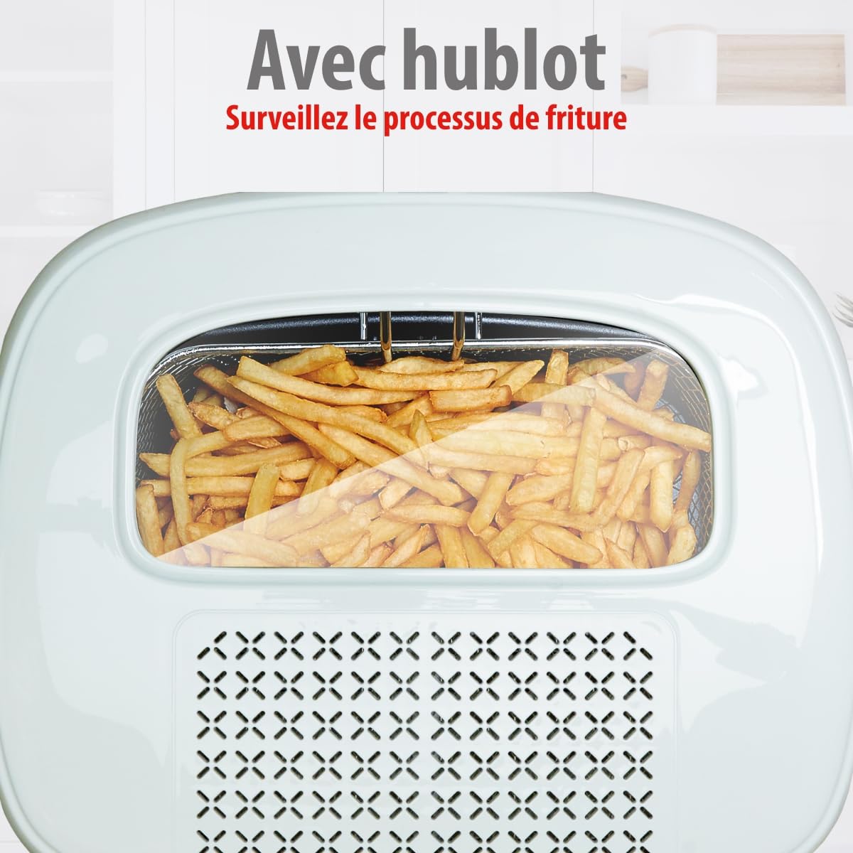 alpina Friteuse - Friteuse - 1800 Watt - 2,5 Litre - Jusqu'à 190ºC - Blanc