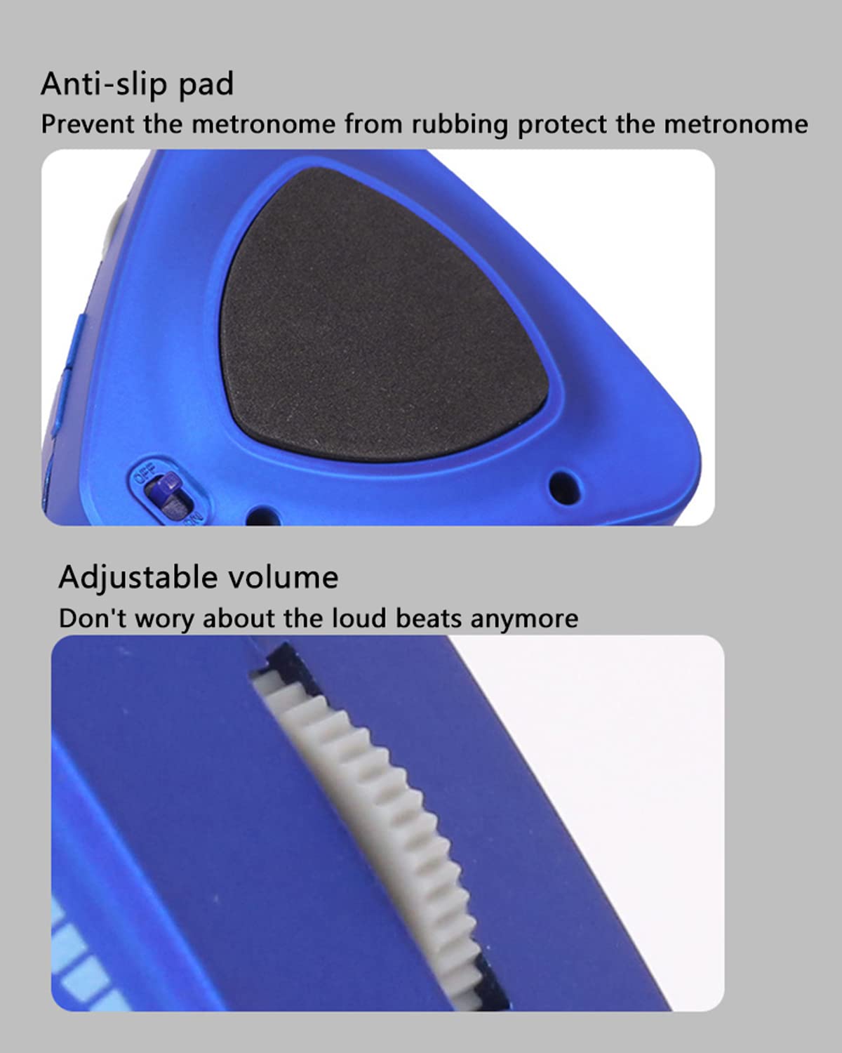 Accordatore digitale metronomo con volume regolabile e 4 toni, strumento ritmico portatile per pianoforte, batteria e sassofono