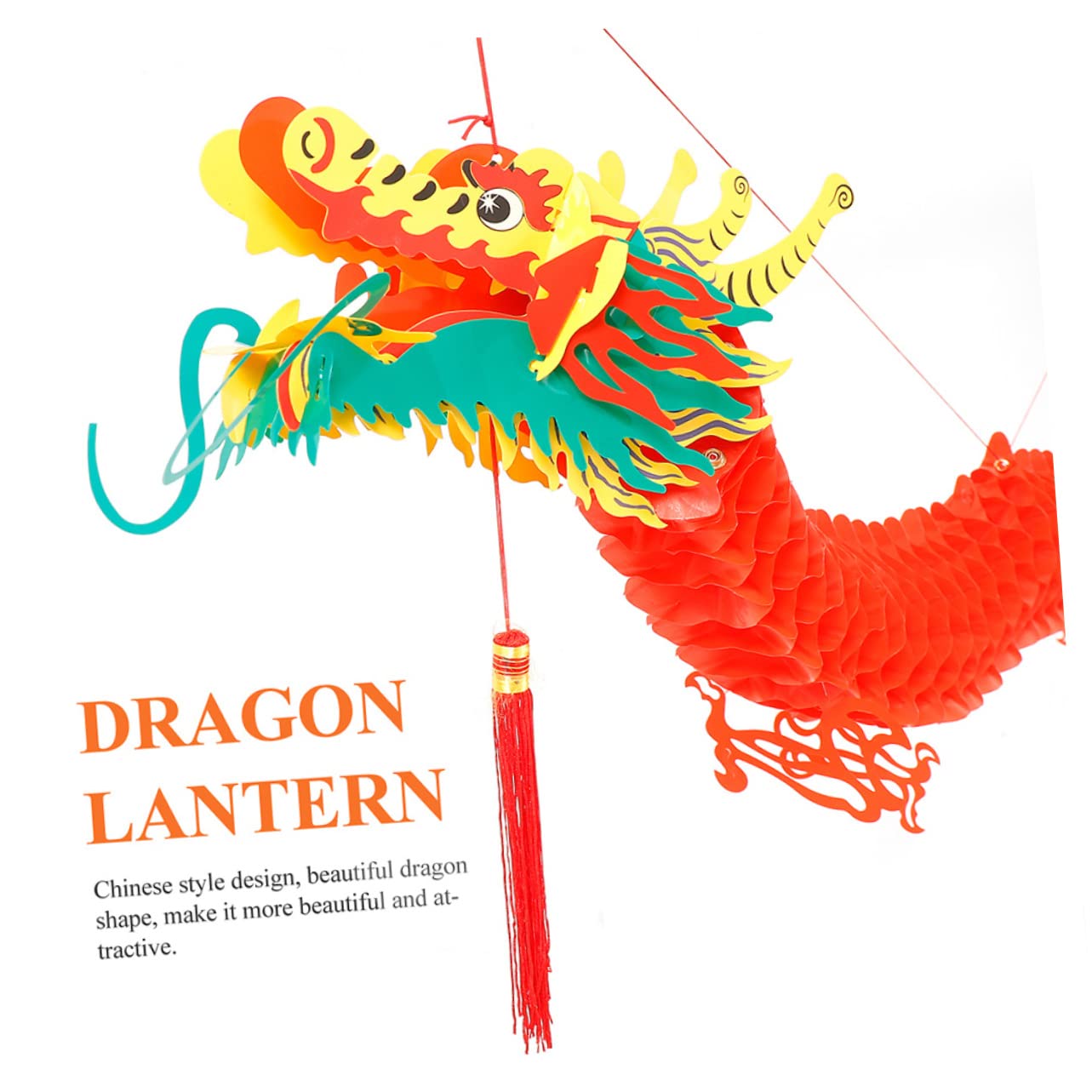 Ciieeo 5St Chinesische Neujahrsdekoration chinesische neujahrsdrachengirlande Laternengirlande des neuen Jahres Chinesisches Dekoration Chinesischer Neujahrsfest Dekoration Papier