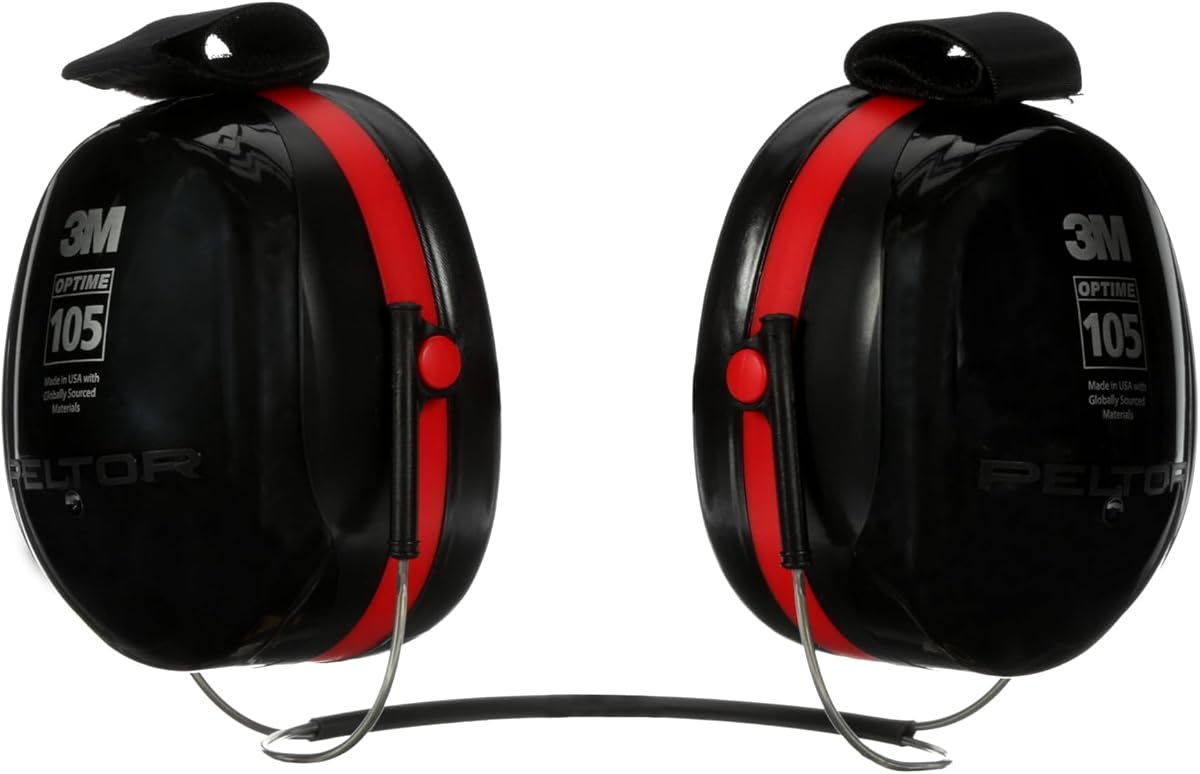 PELTOR Protección Auditiva Optime 105 Orejeras, Compatible con E-A-Rfit, Montaje, Lijado, Rectificado