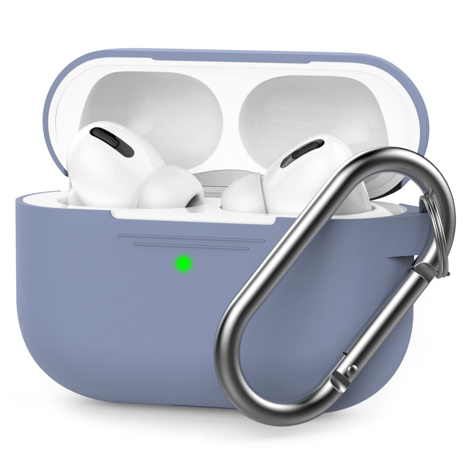 AHASTYLE Silikon Hülle für Airpods Pro Schutzhülle und Haut Case für AirPods Pro 1st/2nd Generation [Front-LED Sichtbar] [Kabelloses Laden] Kompatibel mit Airpods Pro 2019