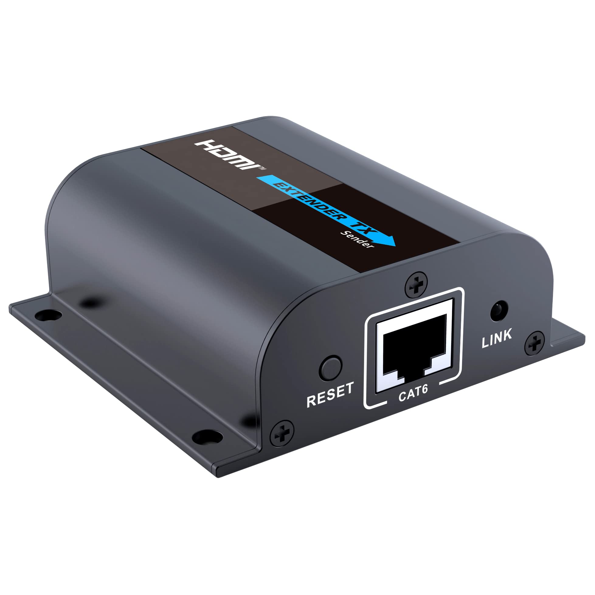 PremiumCord - Estensore HDMI Fino a 60 m Tramite Cavo Patch Cat6/Cat6a/Cat7, Cavo LAN, alloggiamento in Metallo, Compatibile con Full HD 1080p 60Hz