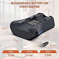Vista 4 de 3500mAh Replacement Battery Compatible with Shark XSBT620, XSBT600 and IZ Series Cordless Vacuums (5.5 * 2.5mm)