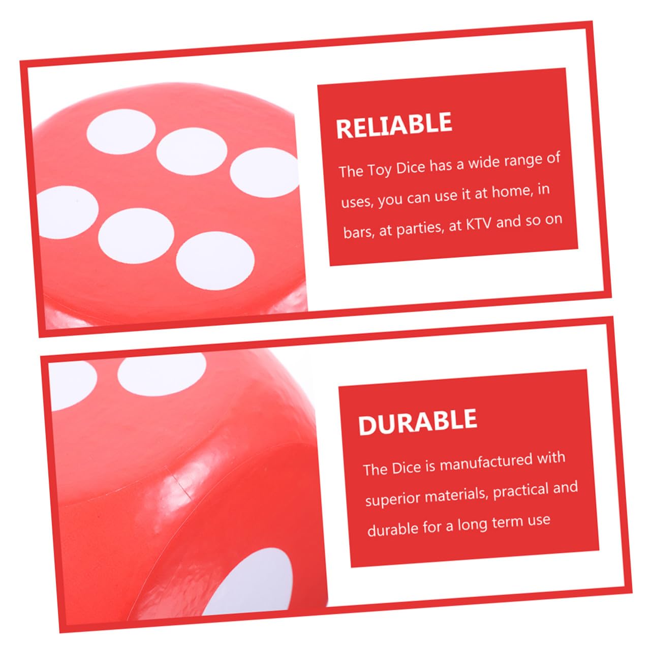 Dados Gigantes de Espuma para Juegos y Enseñanza, Accesorio Seguro y Creativo Bordes Redondeados, Adecuado para Actividades al Aire Libre y Aula