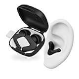 Alpine Silence Earplugs for Sleep, Focus & Travel - V-Shape Snug Fit & Soft Oval Tips – 4 Sizes XS/S/M/L - Comfortable, Reusable Hearing Protection - up to 25dB – Black