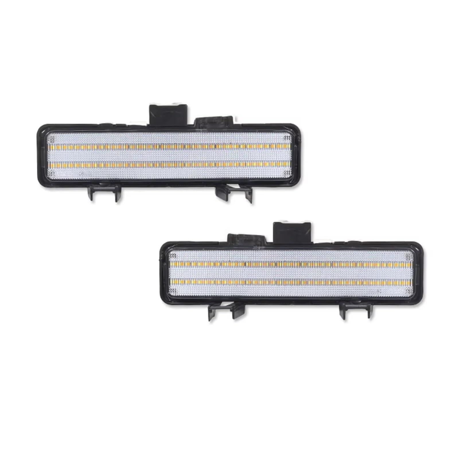 Genérico intermitente automóvil Para Chevy S10 Para Blazer Typhoon Syclone Blanco Ámbar LED Parachoques Delantero DRL Luces Señal Giro(Clear Lens)