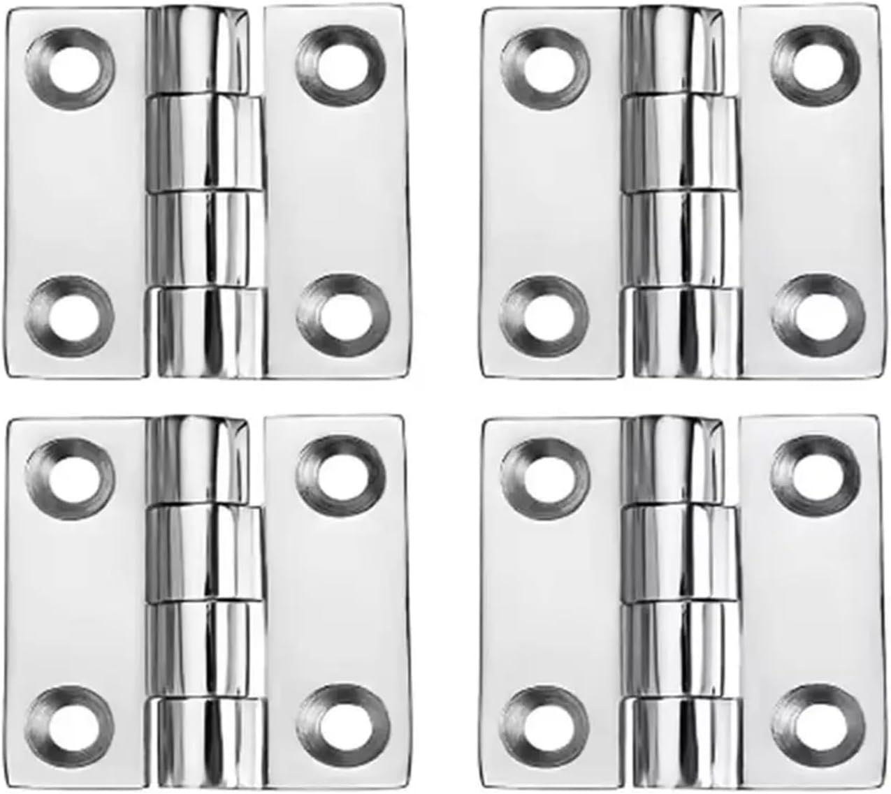 38/40/50mm Stainless Steel Butt Hinge with 4 Holes Mirror Polish SquareSolid 1Pcs(50-50-4mm)