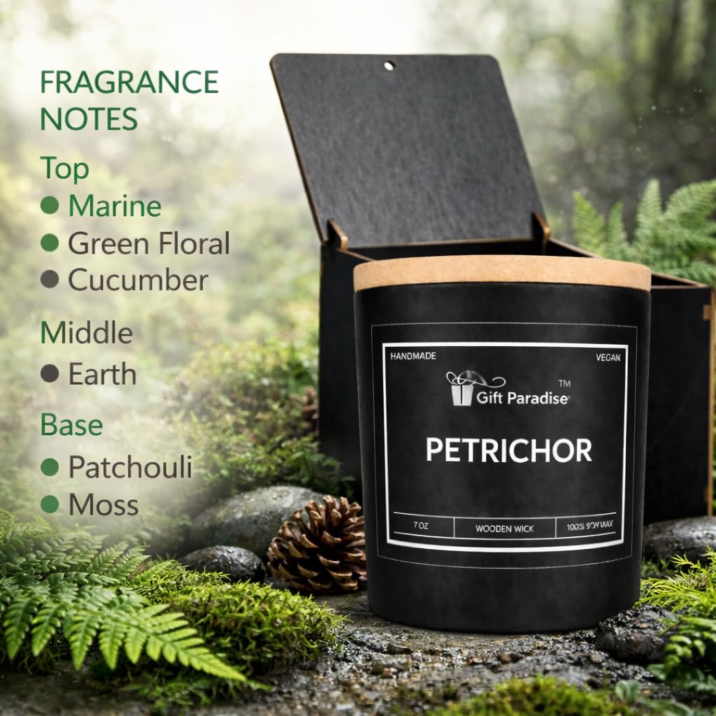 Amazon.co.jp: Gift Paradise Petrichor ソイキャンドル – 7オンスの