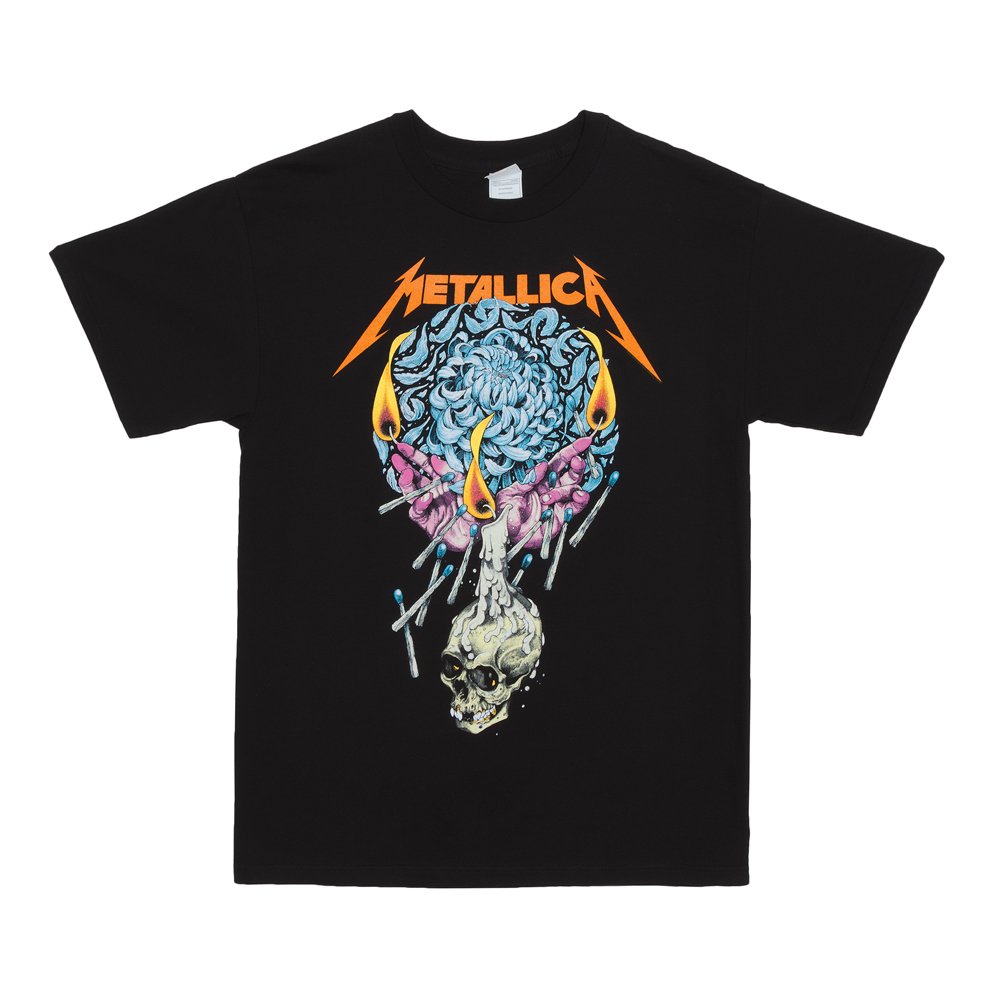 Metallica Frantic Skull 2014 By Request Tour Adult T-shirt - Black (Large)