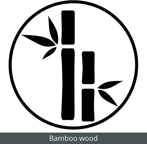 Miniatura 6 de mDesign Caja organizadora compacta de madera de bambú para baño, 3 secciones divididas, gabinetes, estantes, encimeras, dormitorio, cocina, cuarto