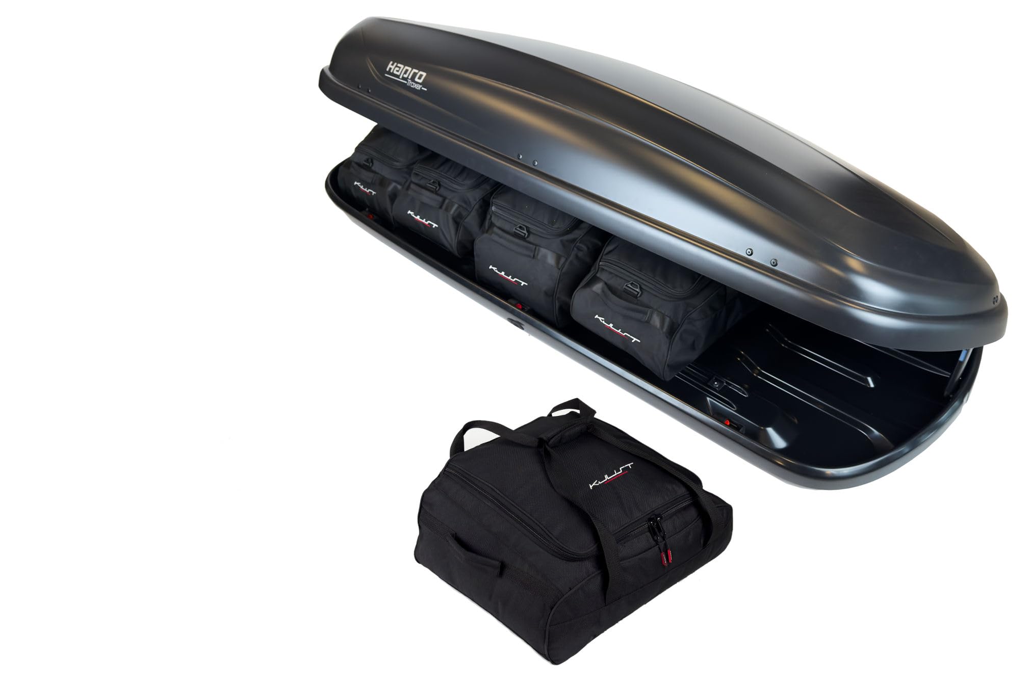 KJUST Taschen Set 5stk kompatibel mit Dachbox HAPRO TRAXER 8.6