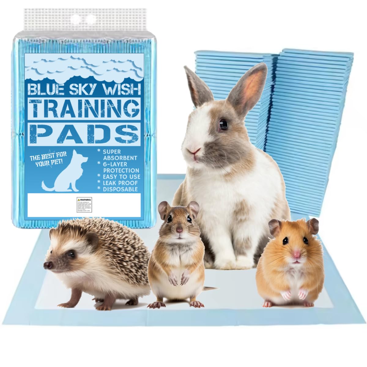 Almohadillas de entrenamiento para mascotas, 100 unidades tamaño pequeño de 13 x 18 pulgadas, almohadillas absorbentes desechables para orina para perros y cachorros (almohadillas