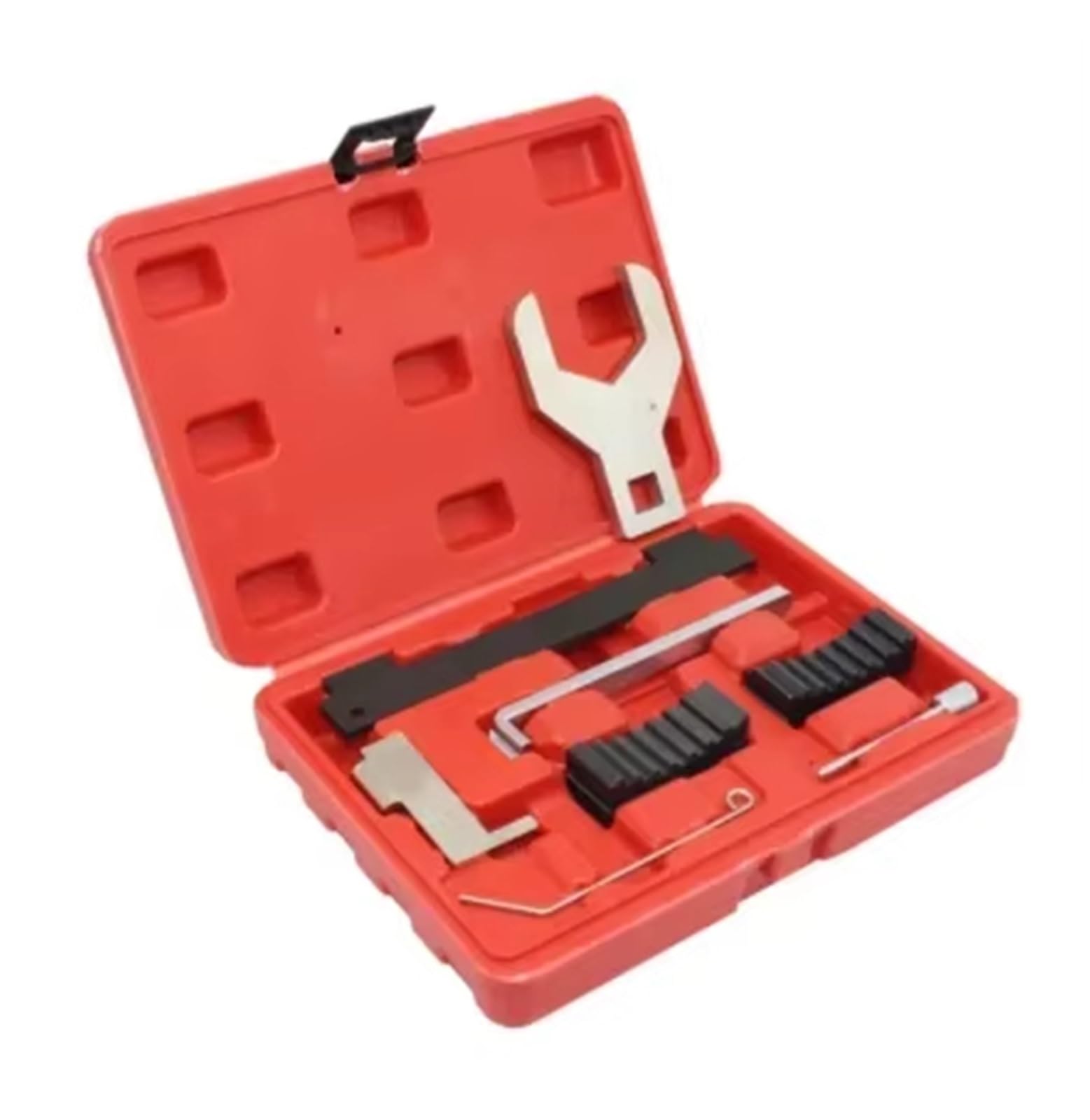 Set Strumenti Messa Fase Kit di Strumenti di Allineamento E Bloccaggio della Fasatura del Tenditore Dell'albero A Camme da Compatibile con Chevy per più Modelli 1.6L 1.8L 16 V