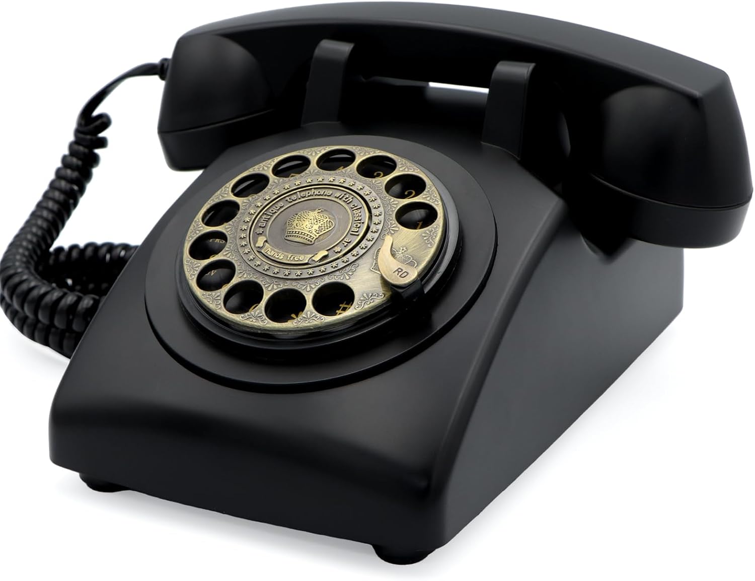 Audio Guest Book Wedding Phone, Customized Audio Messages, Retro Rotary Audio Guestbook for Wedding, Baby Shower, Birthday Party, Anniversary, Graduation (Matte Black)