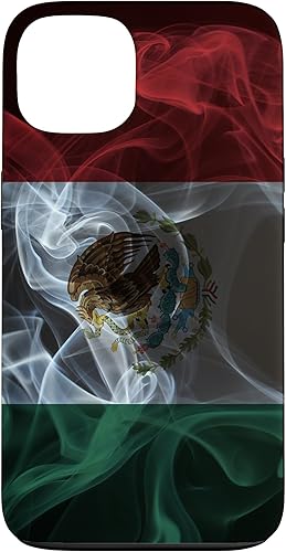 iPhone 13 Smoky Mexico Flag - Funda de orgullo mexicano estilo humo