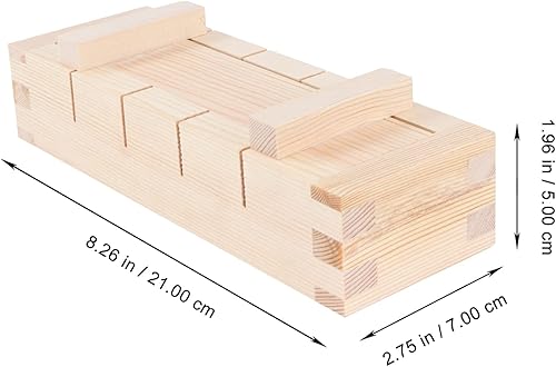 Miniatura 2 de Cabilock - Molde rectangular para sushi, 1 juego de moldes para arroz, diseño de sushi