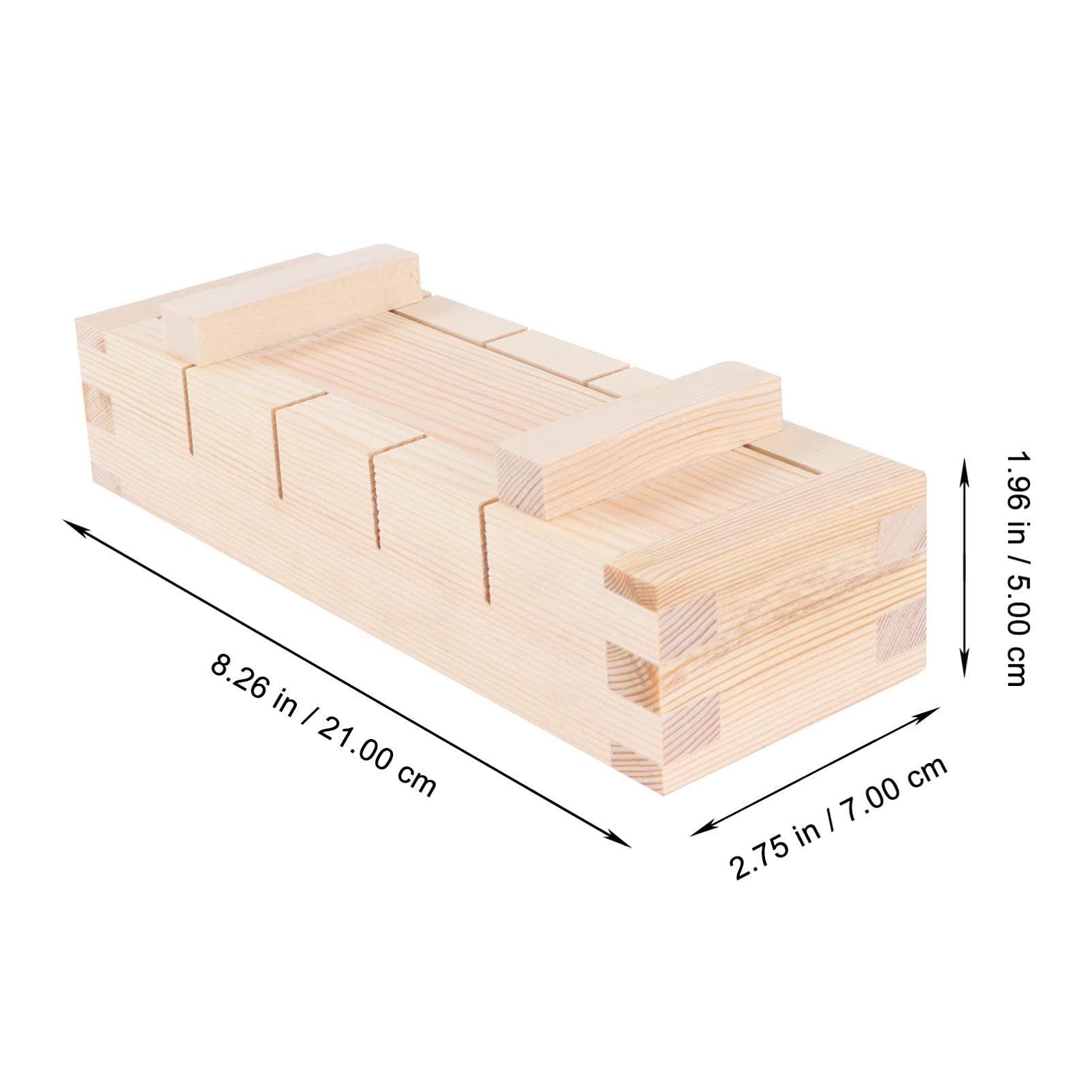 Cabilock 1 Set Sushi Press Mold Wood Rectangular Sushi Mold Rice Mold Rice Cake Mold