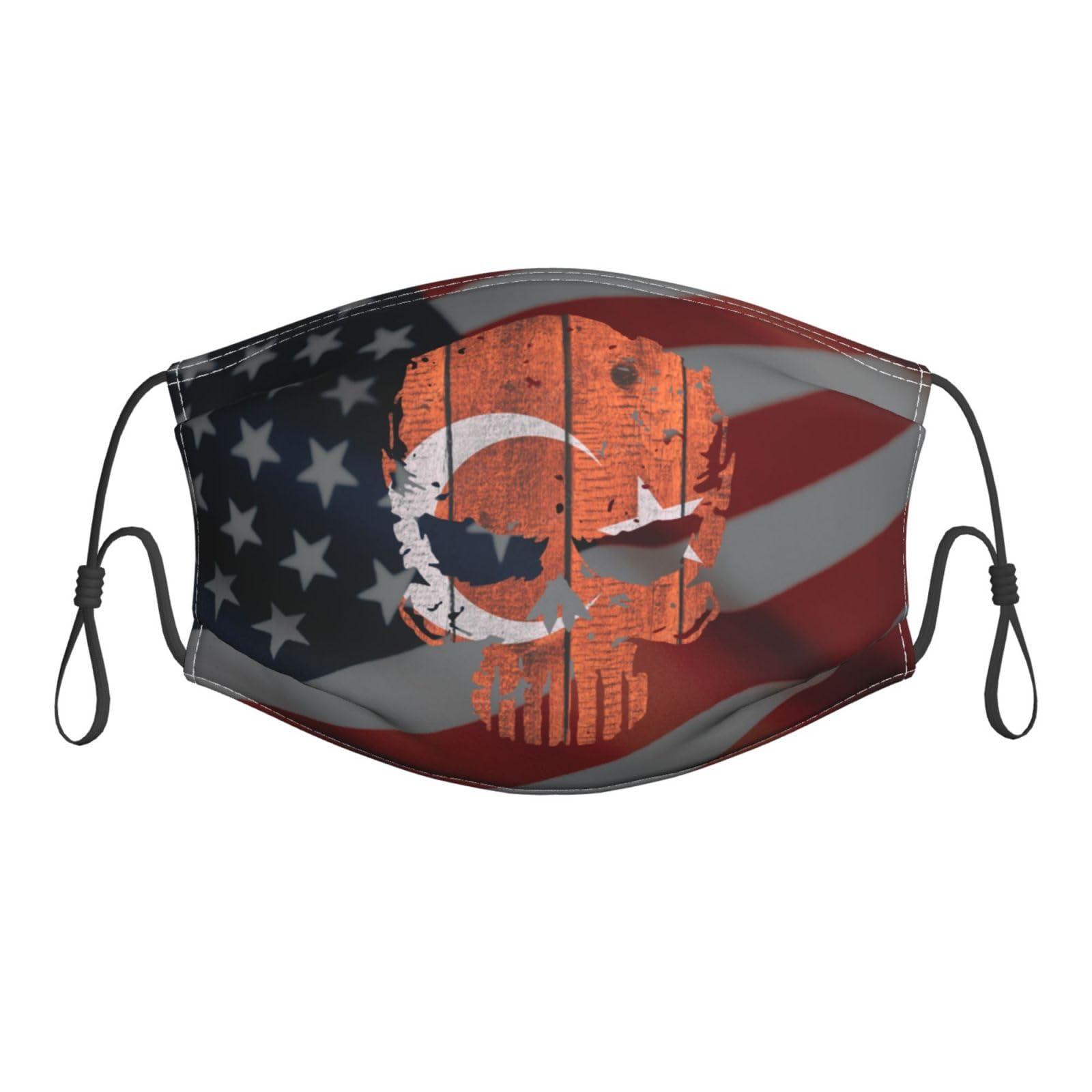 Qfz Turkey Flag Skull Turkey Reusable Dust Face Mask With 2 Filter