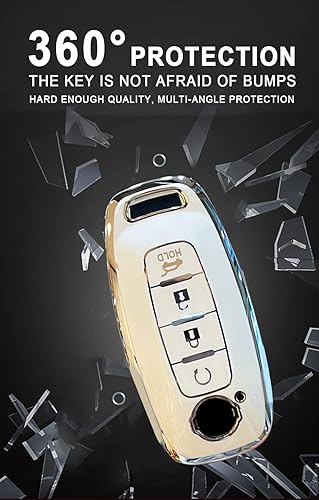 Miniatura 4 de Llavero de coche para Nissan X-trail T33 Qashqai suave TPU llavero llavero bolsa accesorios 3 botones