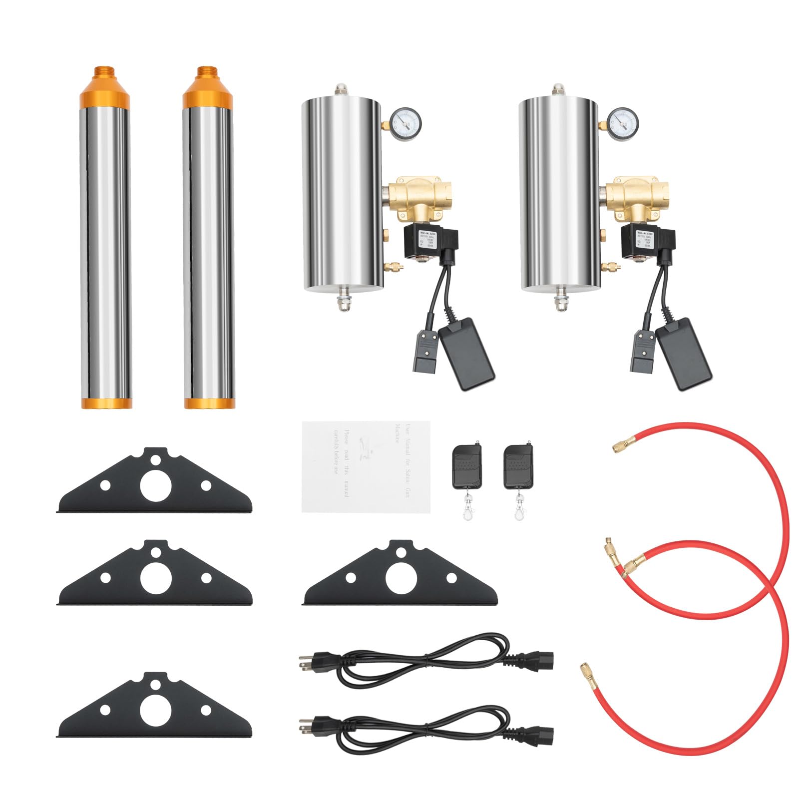 2PCS Confetti Machine, 150W Electric Stainless Steel Confetti Salute Machine with Remote & Power Cords, Professional Confetti Cannon Machine with 3 Adjustable Angle, 32.8-49.2ft Jetting Height