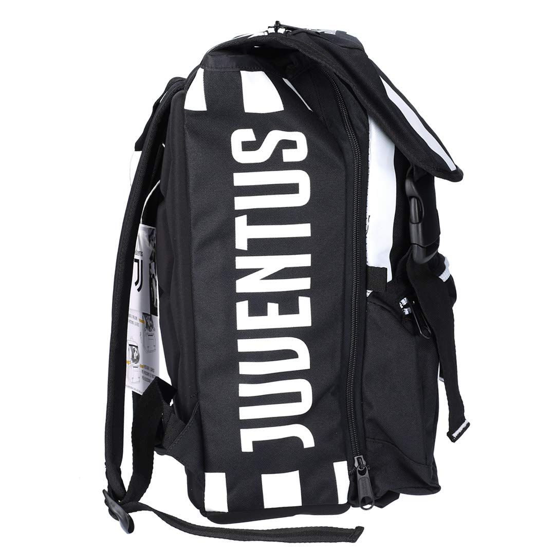 Juventus Schoolpack 2019/2020 Zaino Seven Estendibile con Astuccio 3 Zip Completo di Cancelleria e Orologio in Omaggio - 100% originale - 100% Prodotto Ufficiale