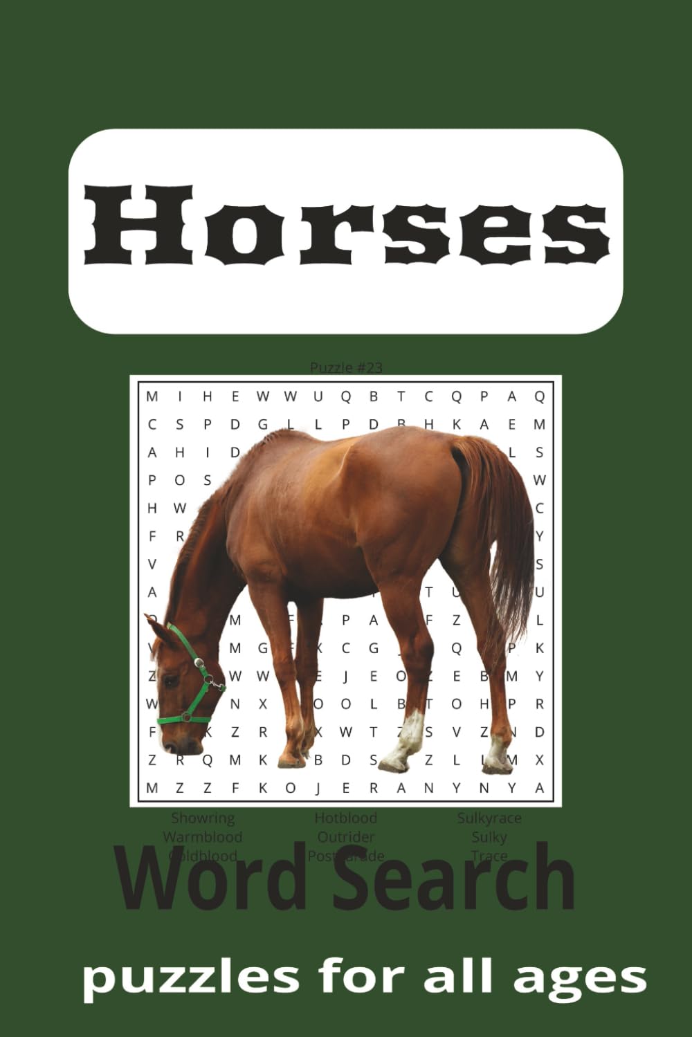 Horse Word Puzzle Book for Adults Teens Seniors: Word Searches With Easy to Read Print about Horses, Horseback Riding, Horse Racing and More | 6x9 ... for Vacations, Holidays and Free Times