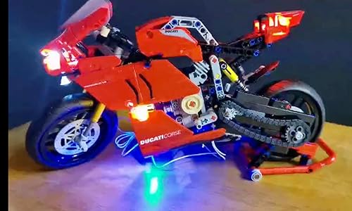 Kit de iluminación LED de bloques brillantes para Lego 42107 Technic Ducati Panigale V4 R