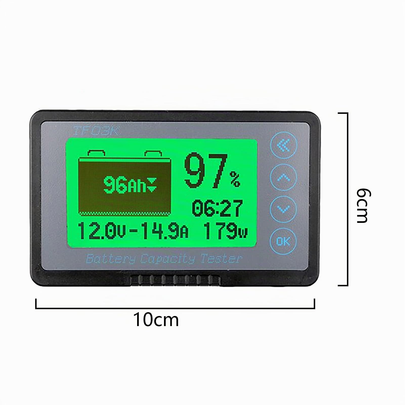 Compteur De Batterie, Moniteur De Capacité De Batterie Testeur De Batterie Voltmetre Amperemetre 8-120V 350A, TF03K Compteur De Coulomb Moniteur De Batterie Avec Alarme Basse Tension Pour Voiture RV