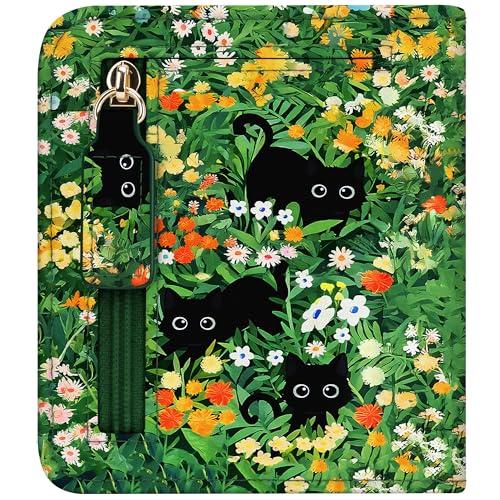 Image of Gostwo Small Wallet for Women, Slim Bifold Credit Card Holder, Compact RFID Blocking Cash Wallet, Billfolds Thin Leather Zipper Pocket, Mini Wallet Gift for Ladies Teen Girls Travel with ID Window