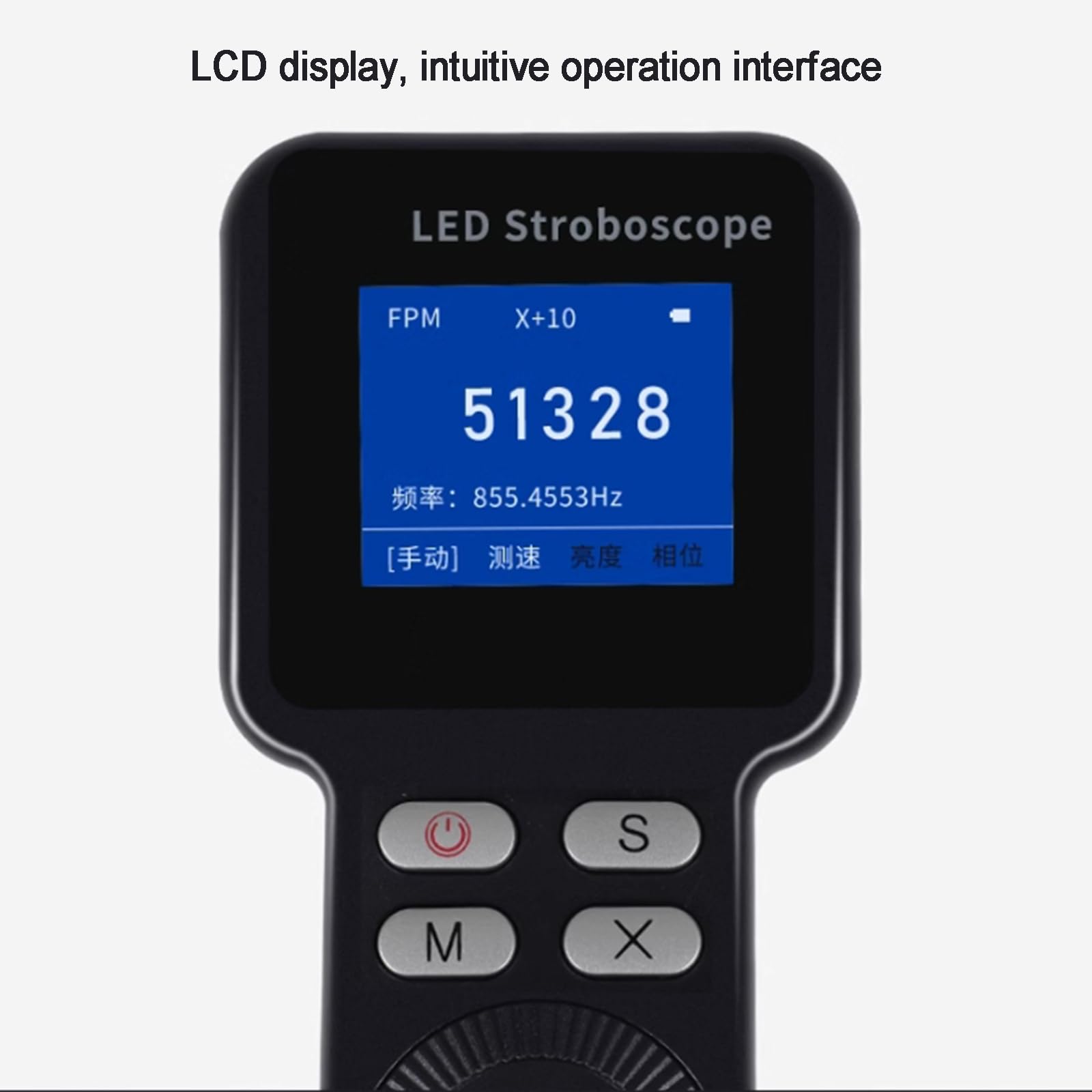 Estroboscopio De Mano, Tacómetro Digital LED con Luz Estroboscópica, Rango De 1 a 999999 RPM, Analizador De Velocidad De Motor Sin Contacto, Recargable
