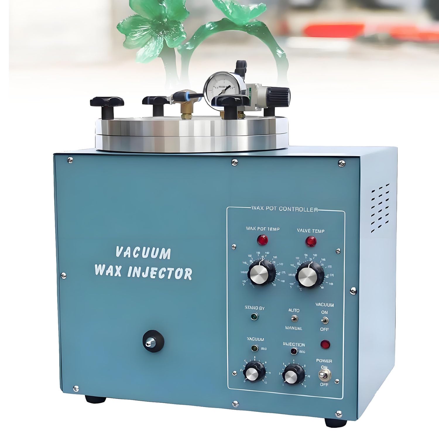 AiODiO 510W Wax Casting Molding Machine, Jewelry Gold Silver Wax Mold Injection Machine, 6.6lbs Large Capacity, Adjustable Pressure, for Wax Injection and Vacuum Investing