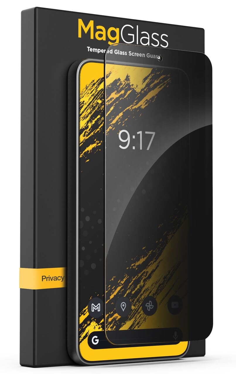 magglass Privacy Guard for Samsung Galaxy S24 Plus Screen Protector - Anti Spy Tempered Glass with Easy Applicator Included (S24+ Model Only)