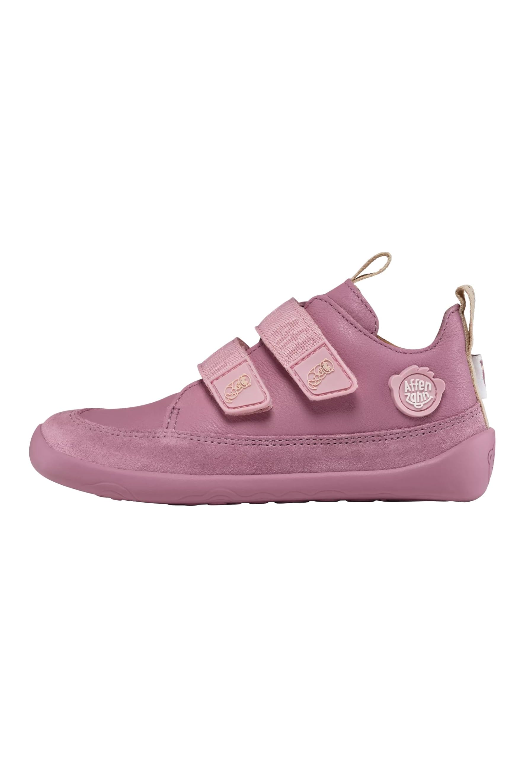 Affenzahn Scarpa Bassa Pelle Buddy con Chiusura in Strappo morbide Antiscivolo Flessibili Riflettenti per Ragazzi e Ragazze nelle Taglie 21-32