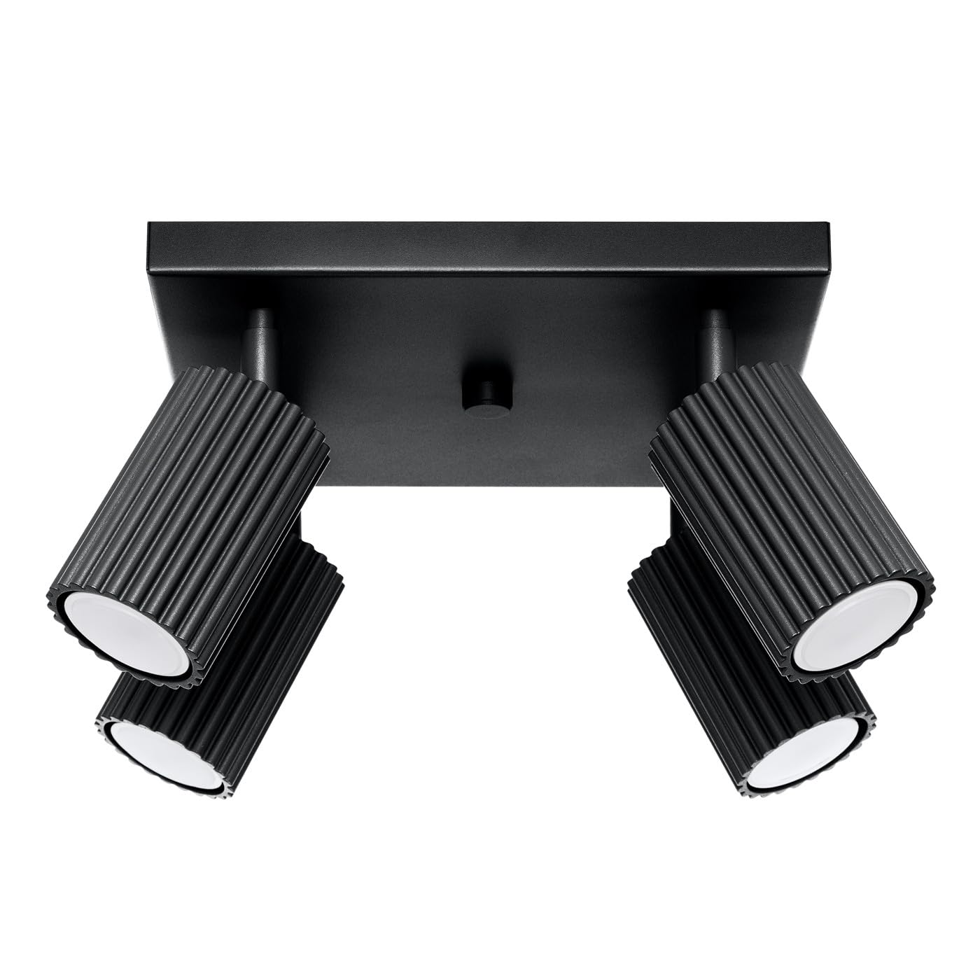 SOLLUX lighting Ceiling lamp KARBON 4 Black