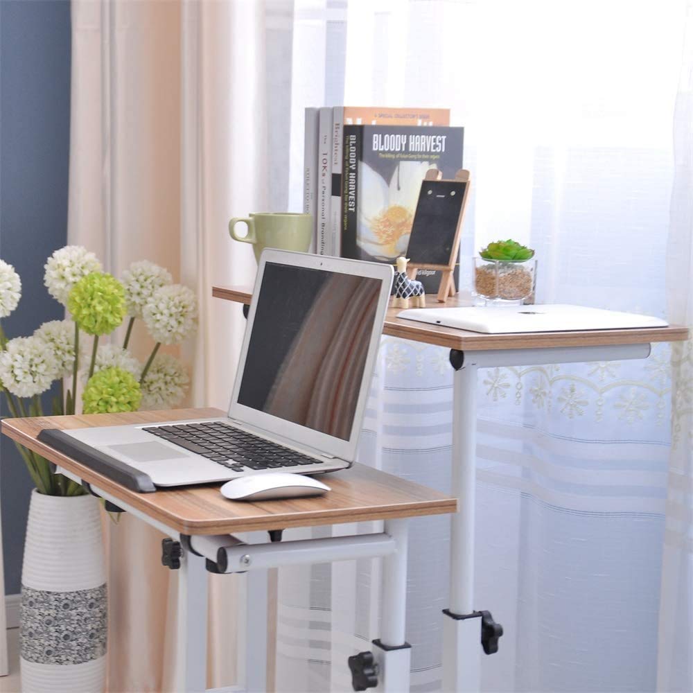 sogesfurniture Scrivania regolabile per computer, postazione di lavoro, scrivania per casa e ufficio, 60 x 30 x 70-115 cm, rovere BHEU-101-OK