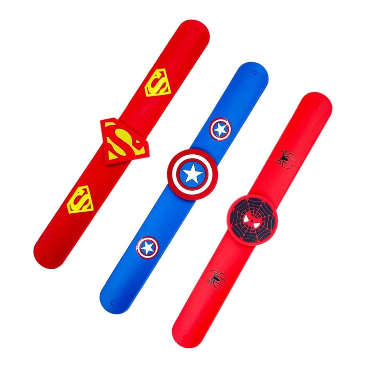 KITTER Pack of 2 Superhero Theme Wrist Bands | Slap Bracelets Super Hero Silicone Wristbands | Superhero Wrist Band For Kids | Superhero toys for boys (2 Random Wrist Bands As Per Stock) (B0CY9LB5PW) Amazon Price History, Amazon Price Tracker
