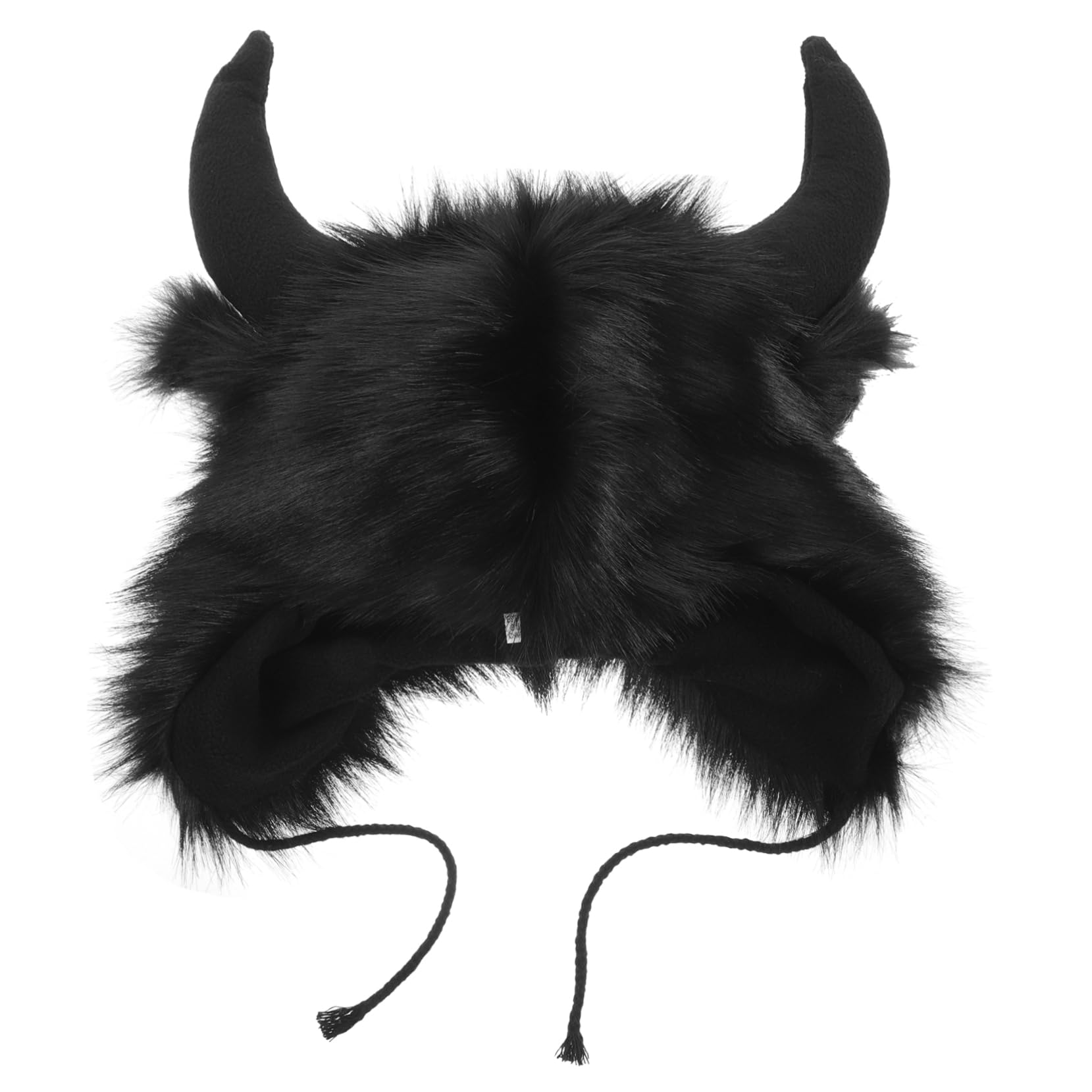 Veemoon Tapa del oído de bocina divertido fiesta sombreros para adultos sombreros de halloween sombreros sombrero de animales salvajes gorro de disfraz de animal Felpa Negro