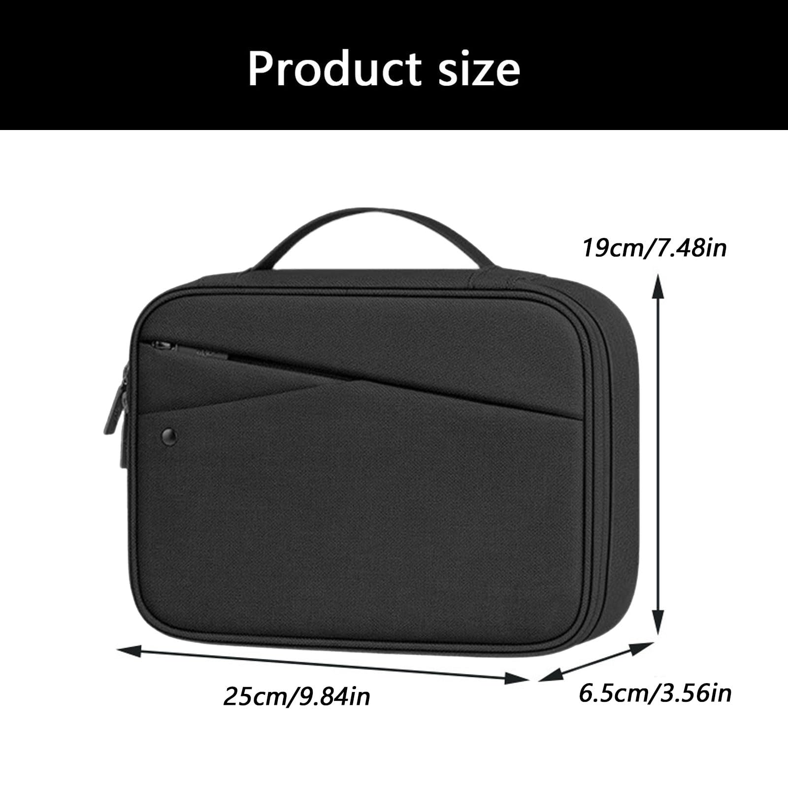 Borsa leggera a scomparto singolo, realizzata in resistente tessuto di nylon, ideale per accessori ordinati per cavi e auricolari