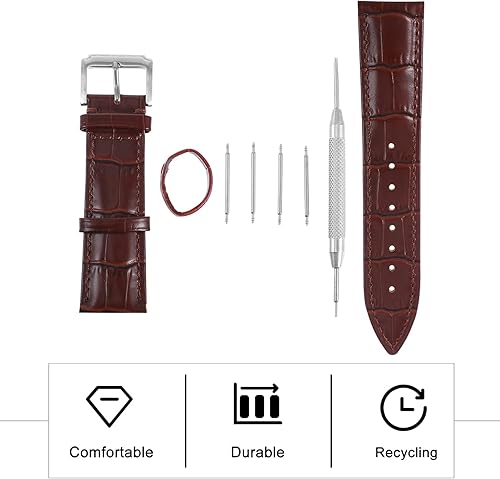 Miniatura 5 de Hemobllo 1 Set Leather Strap Leather Wristband Reloj Inteligente Para Mujer Relojes Inteligentes Para Mujer Replacement Strap Band Reloj Inteligente