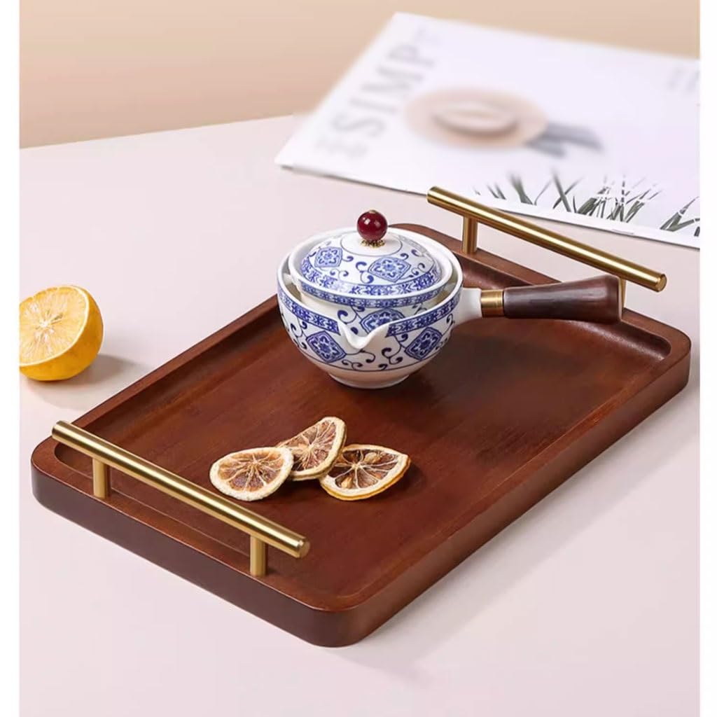 Bandejas Servir Comida Bandeja de té Rectangular Comida Frutas Taza Agua Juego Servicio Restaurante la Tarde en casa Mesa Cama