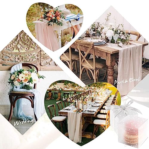 Ocmoiy 50Pcs Macaron Boxes For 2 Macarons, 2 X 2 X 2 Inches Clear White Polka Dots Party Favor Boxes With Ribbons For Wedding, Baby Shower, Cute Minigift Candy Boxes #TOP4