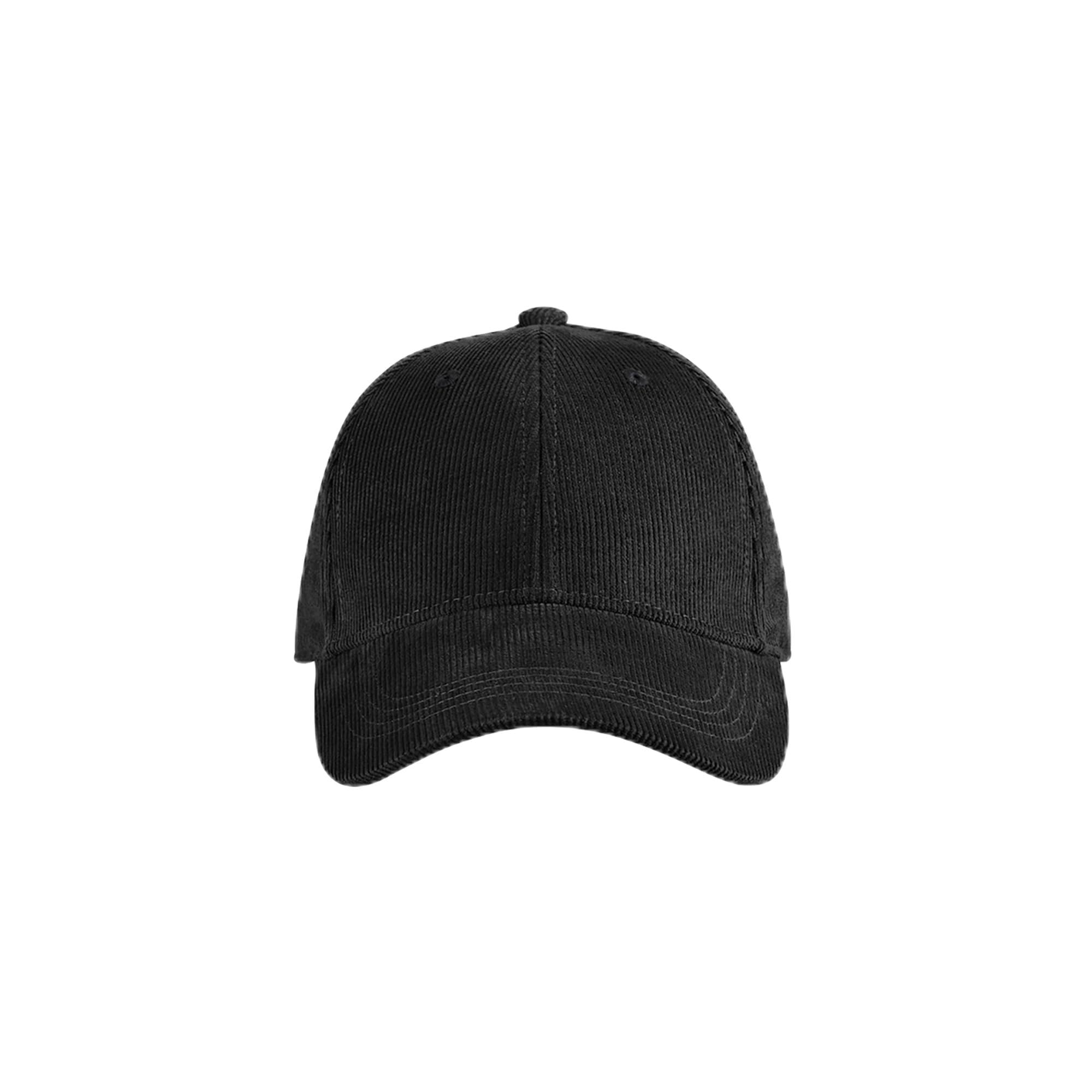 Beechfield Unisex Black - Earthaware Organic Cord Baseball Cap - Sun, Running Accessories, Sun, Trucker Cap Mens Cap, Womens Cap, Cap, Running - 100% Organic Cotton Corduroy