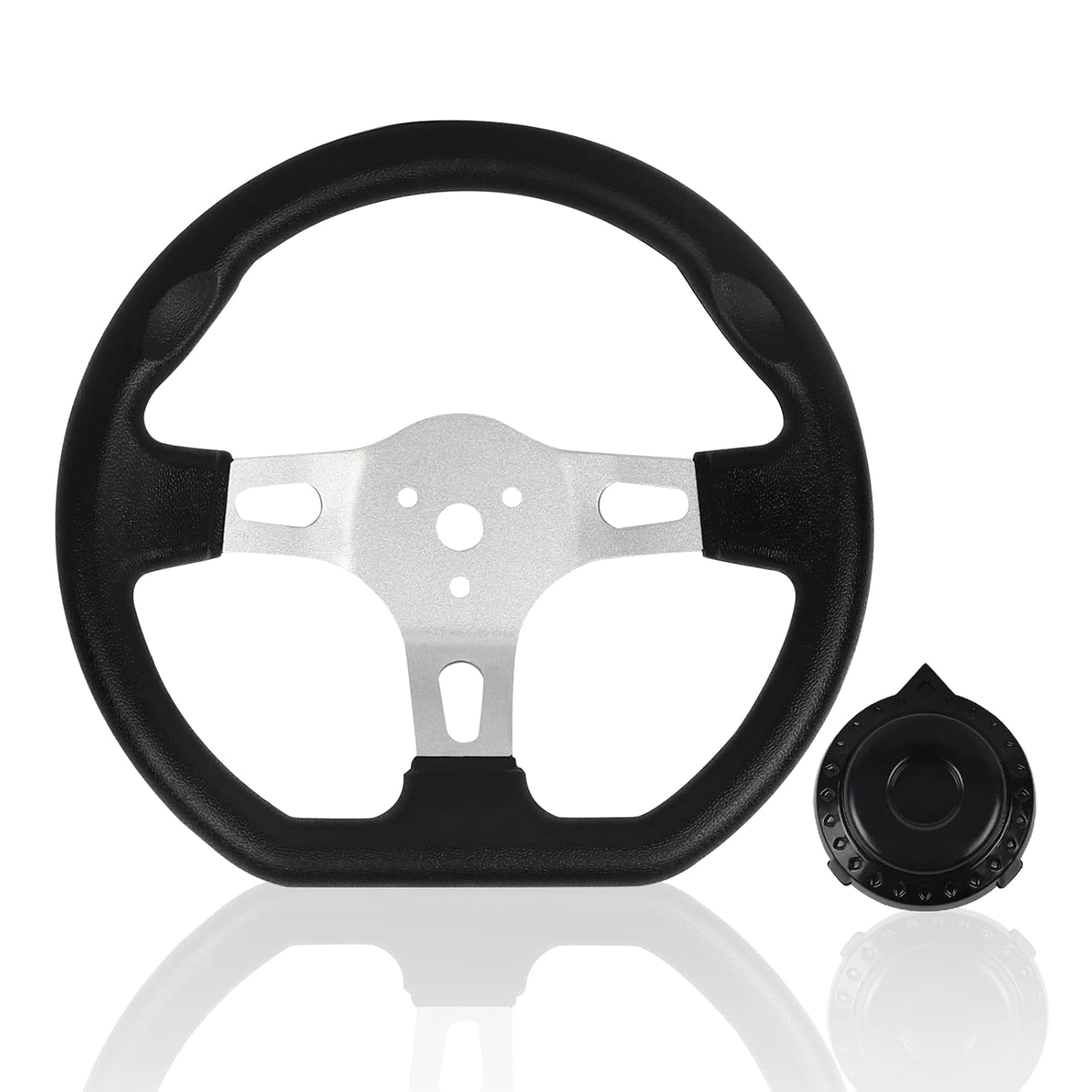 FLYPIG 270mm Steering Wheel Go Kart OffRoad 3 Spokes Vehicle PU Foam